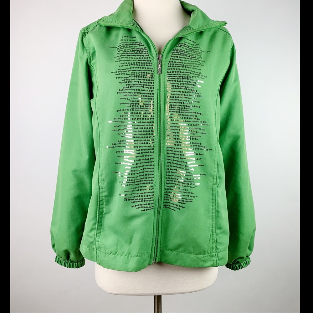 Activology Green Sequin Jacket Size Small